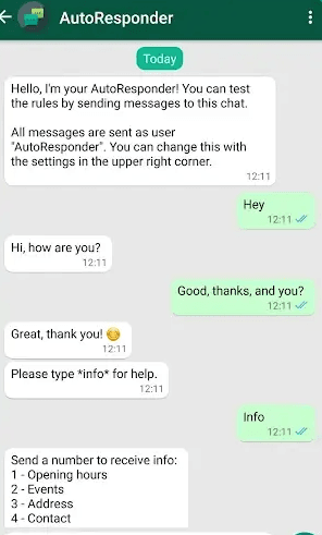 AutoResponder for WhatsApp